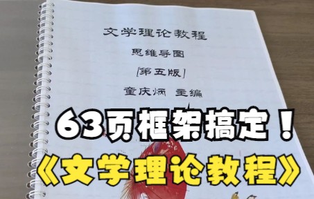 只需63页《文学理论教程》框架清晰掌握!童庆炳思维导图学习框架超细考研跨考必备纸质哔哩哔哩bilibili