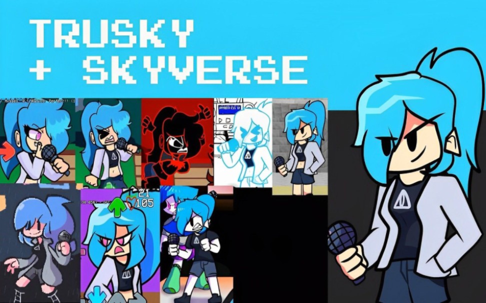 fnf优质模组 trusky skyverse新贴图