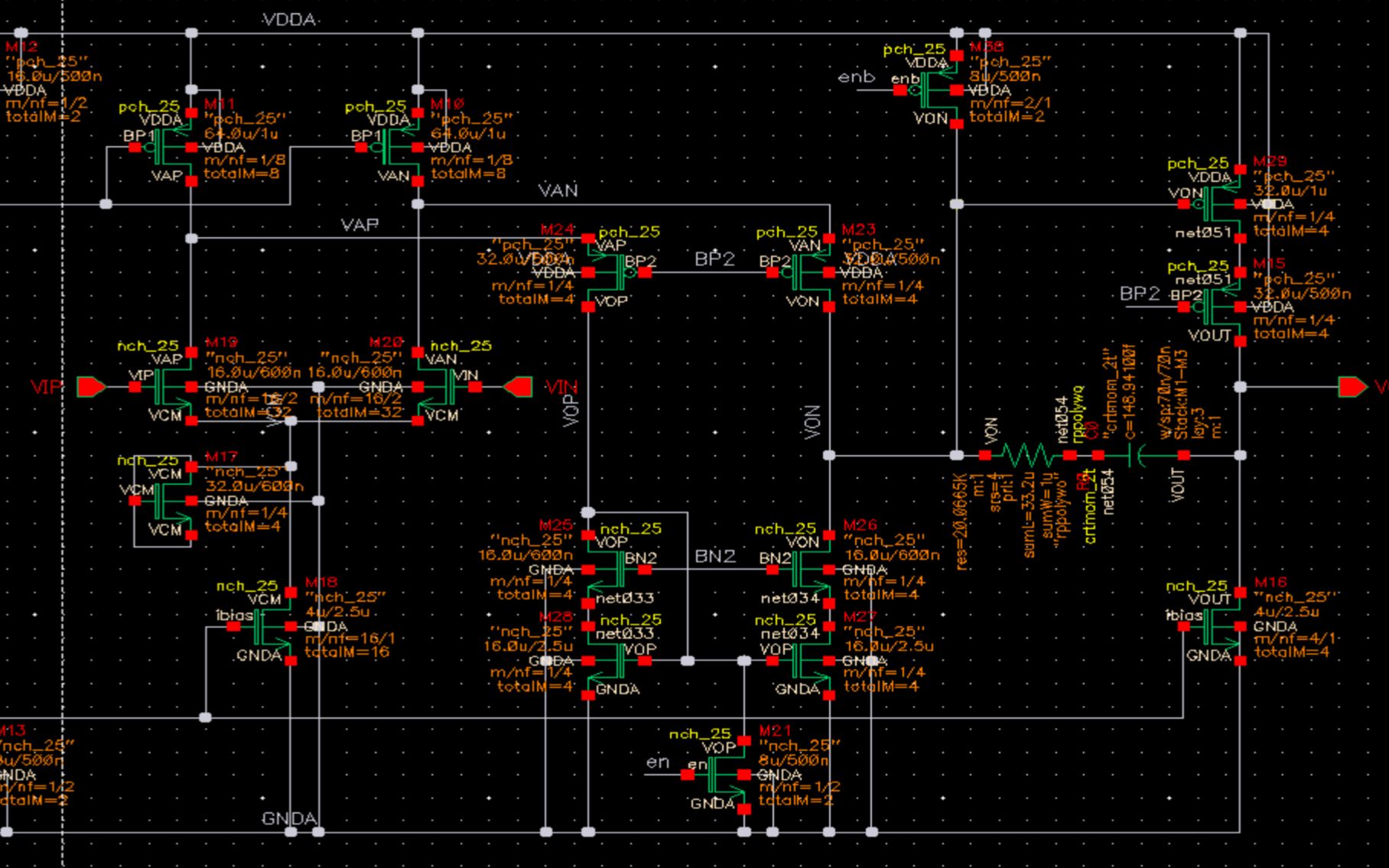 OPAMP运算放大器版图布局规划(一)哔哩哔哩bilibili