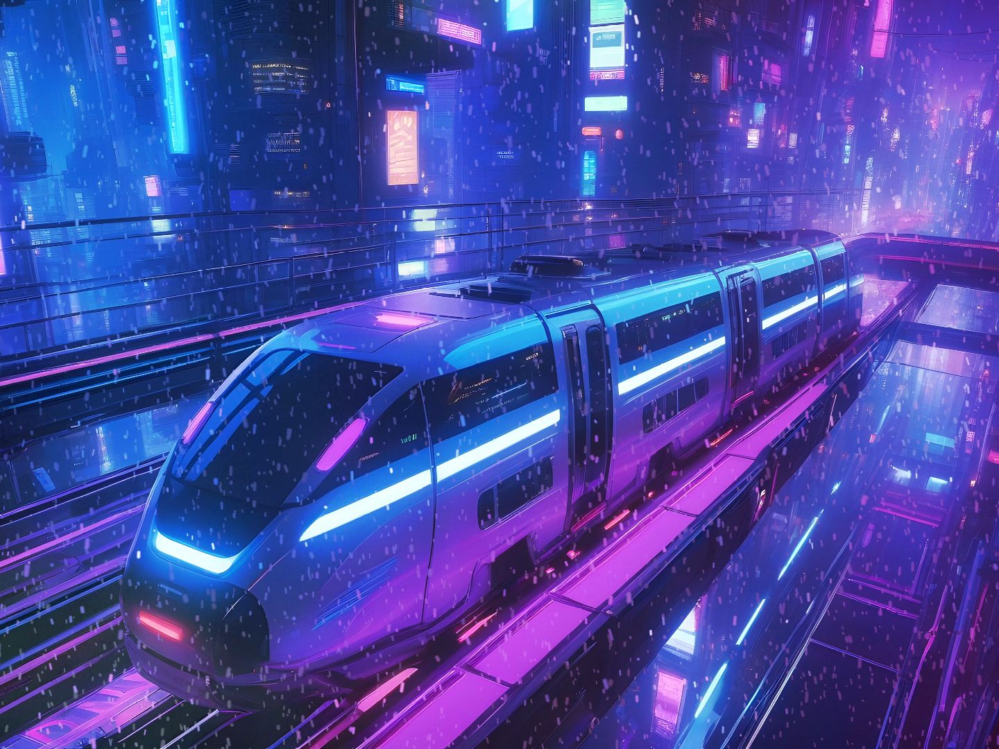 赛博朋克雪夜未来都市75
