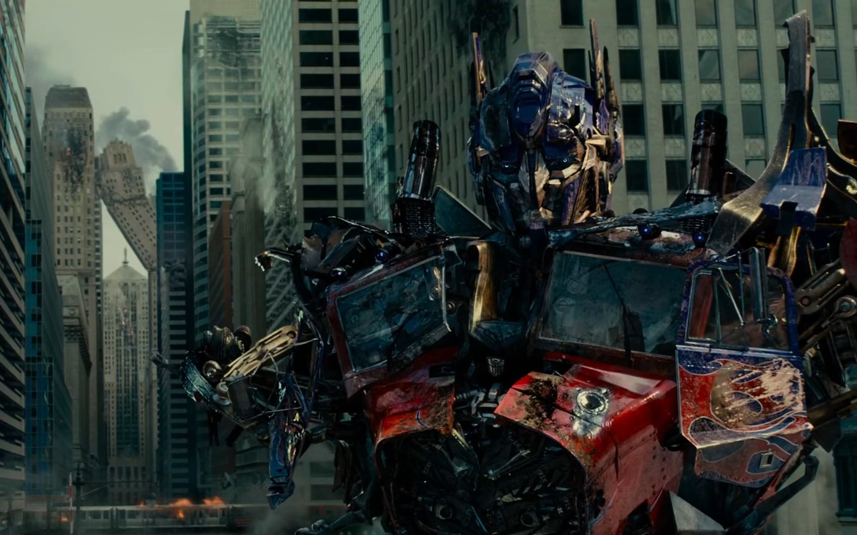 变形金刚3擎天柱扫大街