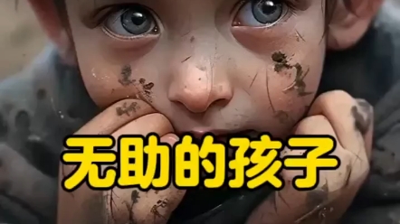 战火下的孩子,多么无助的眼神!