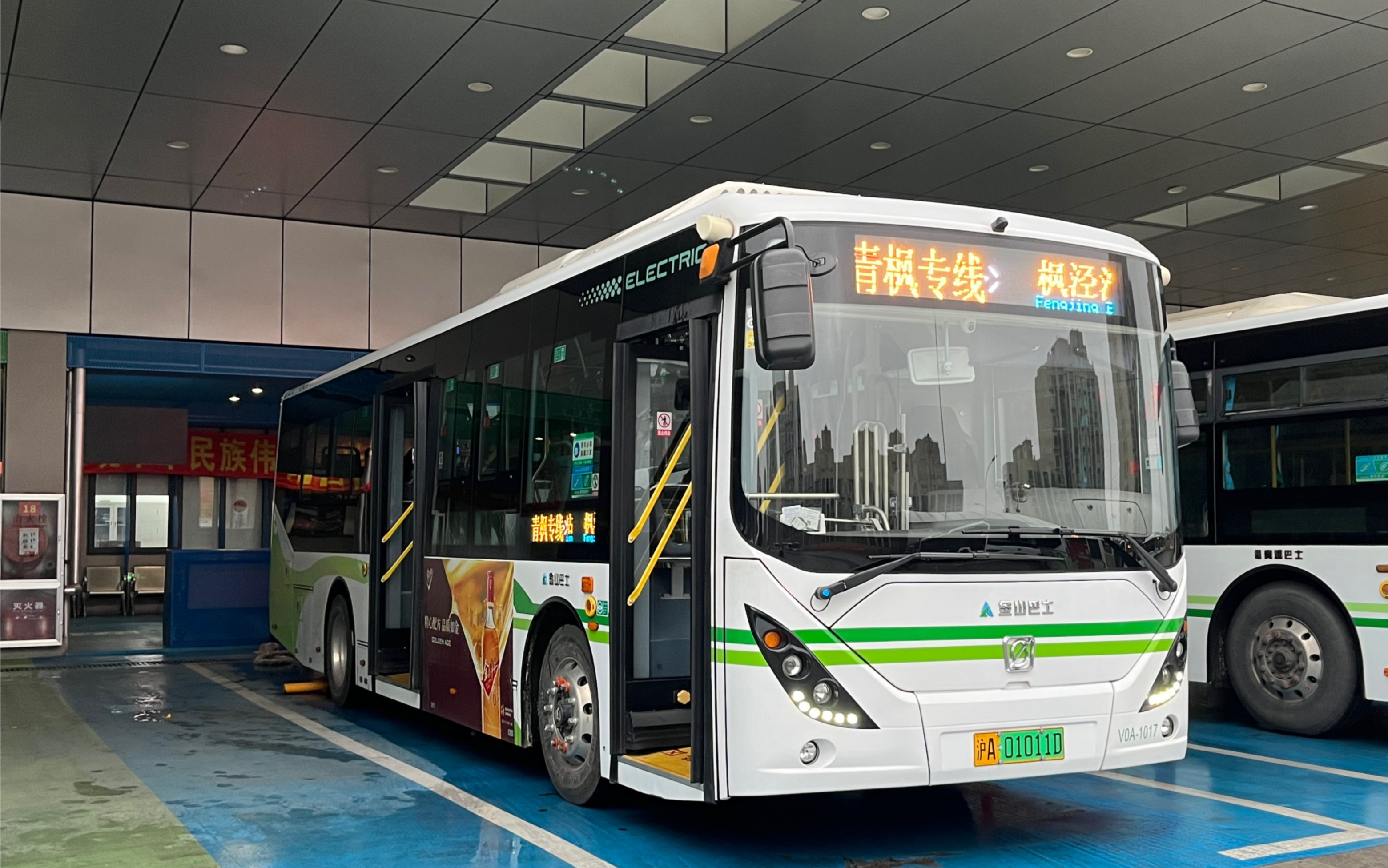 【三语报站&古道飙车】上海金山巴士青枫专线 枫泾汽车站方向