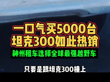 一口气买5000台坦克300如此热销神州租车选择全球最强越野车哔哩哔哩bilibili