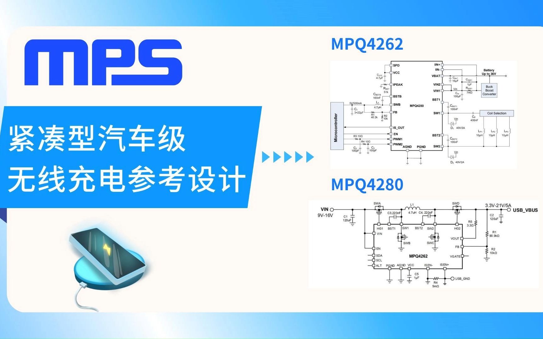 MPS 紧凑型汽车级无线充电解决方案哔哩哔哩bilibili