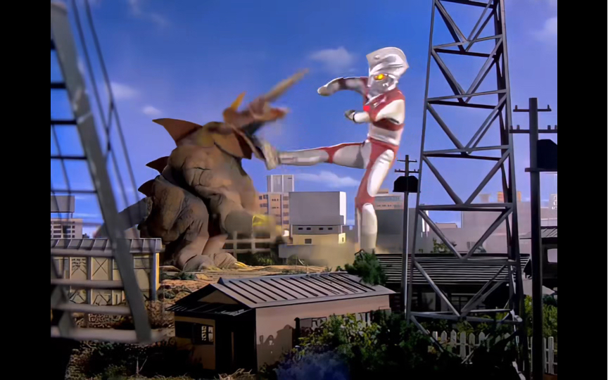 第10集|【4k修复】决战!艾斯对乡秀树(艾斯奥特曼vs犀牛超兽扎伊根)