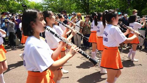 京都橘高校吹奏楽部22 05 08 ブラスエキスポ22 万博記念公園東コースパレード 哔哩哔哩 Bilibili