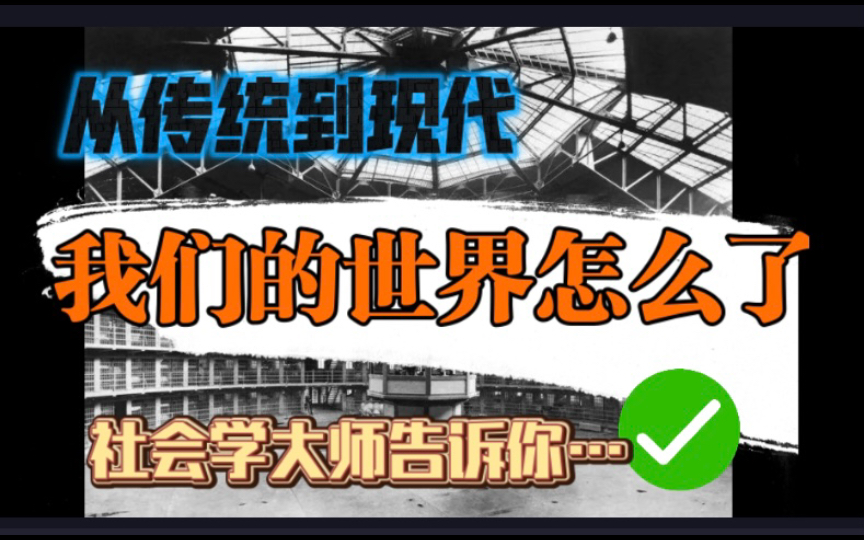 【最强社会学】从传统到现代,我们的世界怎么了?理性 风险 异化 规训 ……哔哩哔哩bilibili