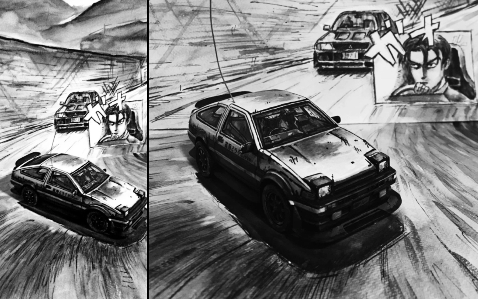 【头文字d】四年前我曾画过一幅画!有些幼稚但却很有意思