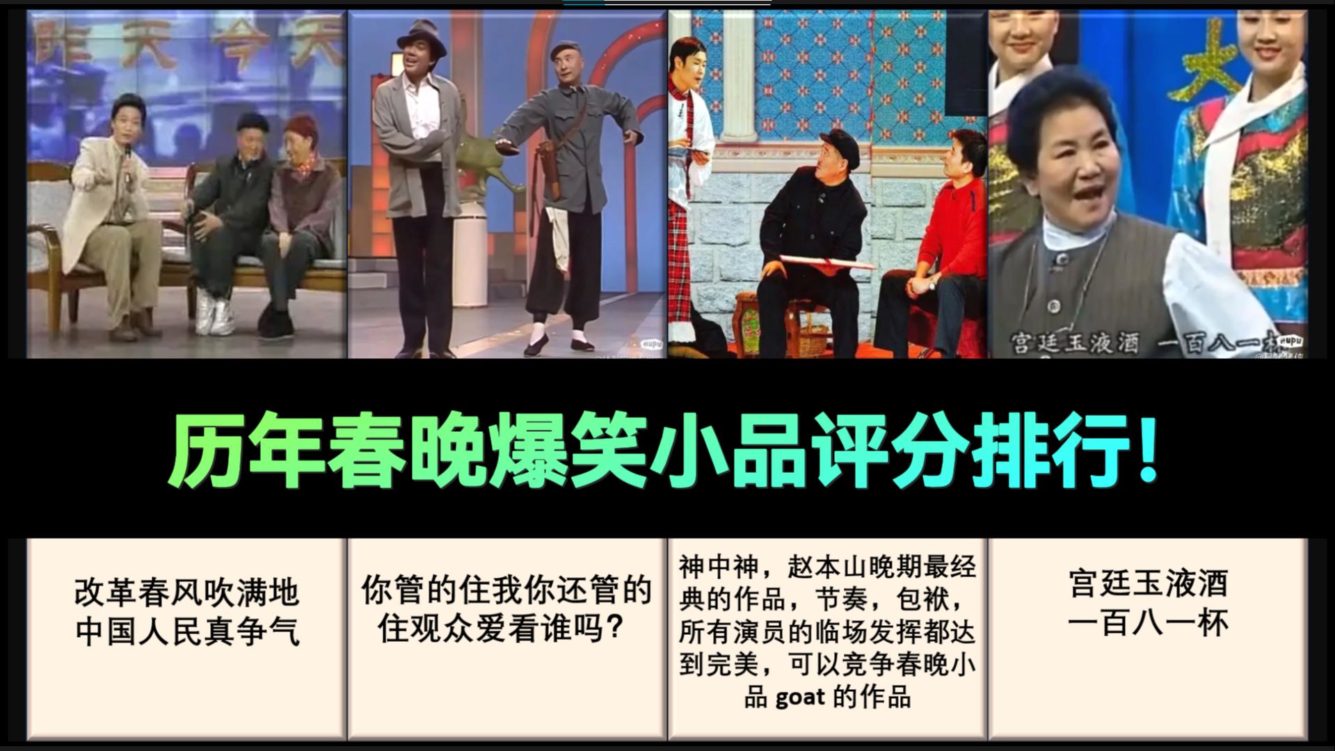 【虎扑锐评】历年春晚爆笑小品评分排行,第一名永远的经典!
