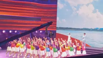 全国第七届大学生艺术展演活动开幕式彩排，主题曲《青春的海洋》