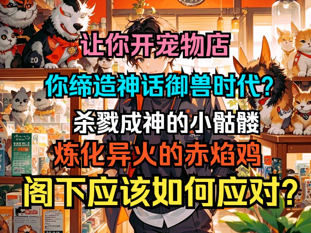 《让你开宠兽店,你缔造神话御兽时代?》 陆宇穿越御兽世界,觉醒神话宠兽系统,顺势开了一家宠兽店,立志要缔造出神话御兽时代!炼化异火的赤焰鸡,...