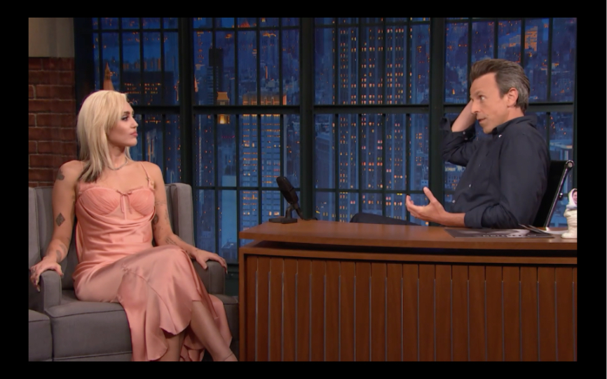 [图]Miley Cyrus on the Late night show.（英文字幕，完整访谈）2022.5.16