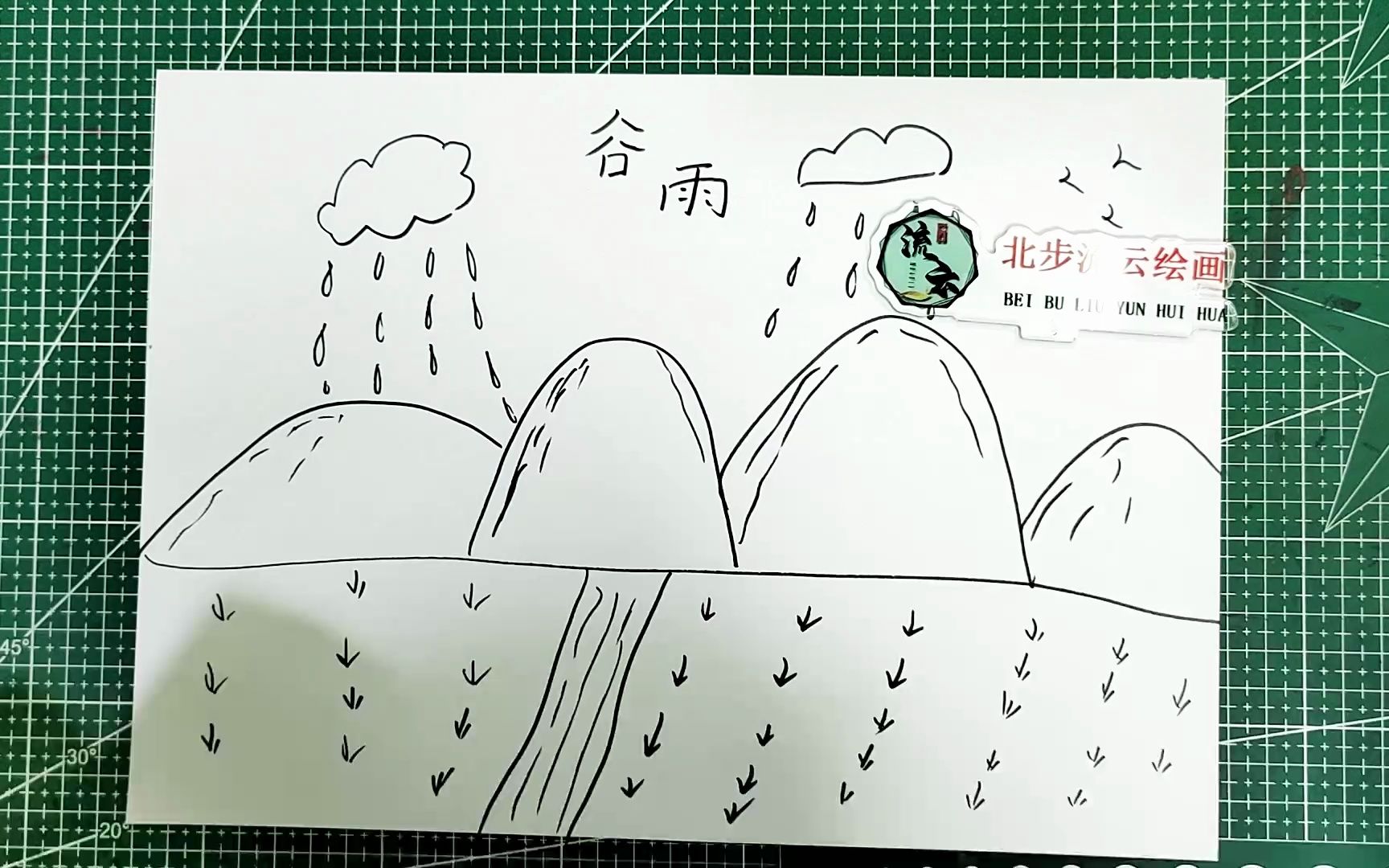 穀雨簡筆畫,適合孩子畫的兒童畫