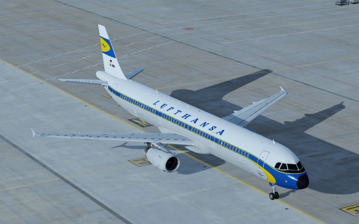 汉莎航空腰线装a321-231重落地(?)尼斯