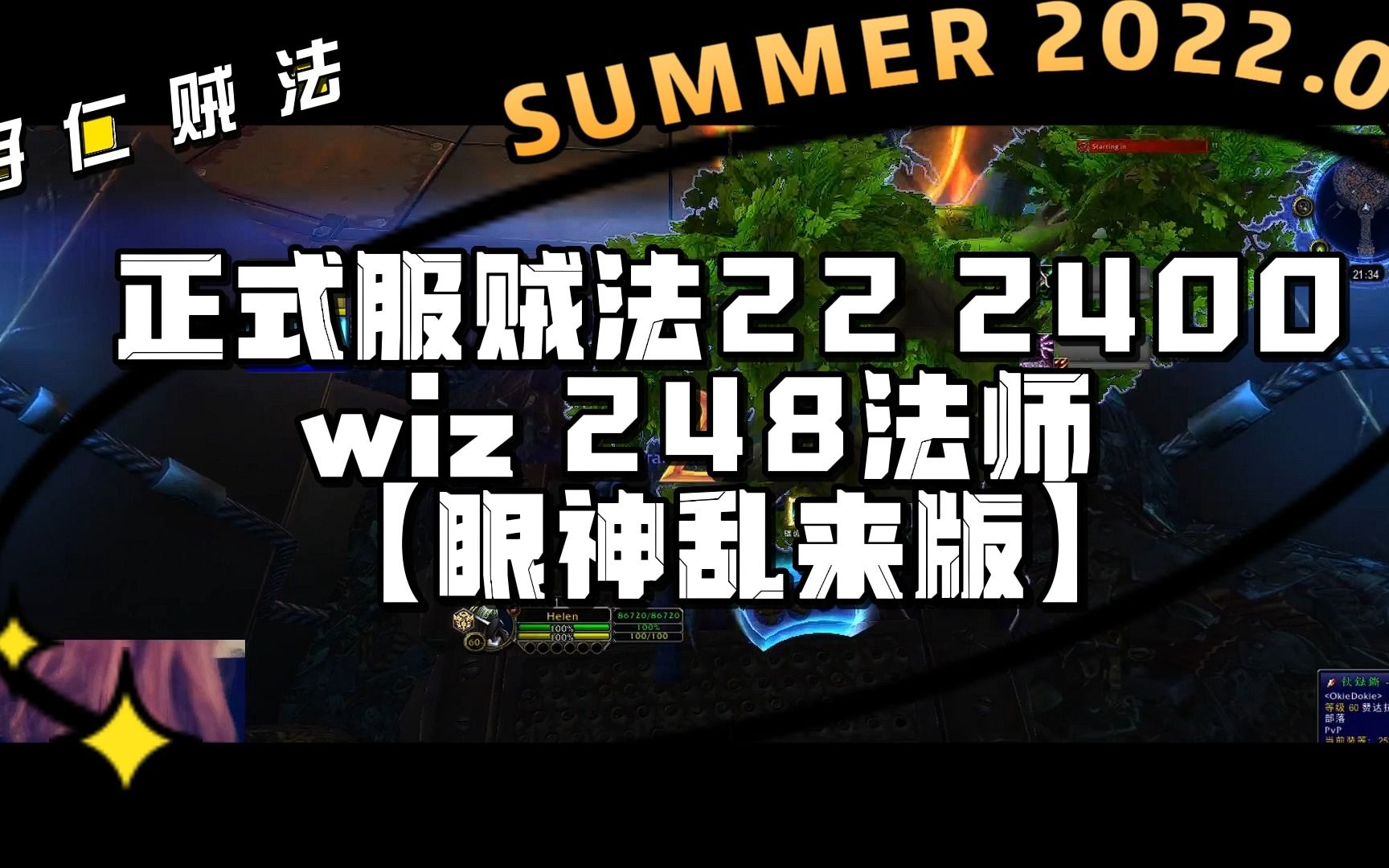 【好仁贼法】9.25 贼法22竞技场 21002400 眼神莽夫乱来版 wiz 248环保上海法好仁盗贼视角网络游戏热门视频