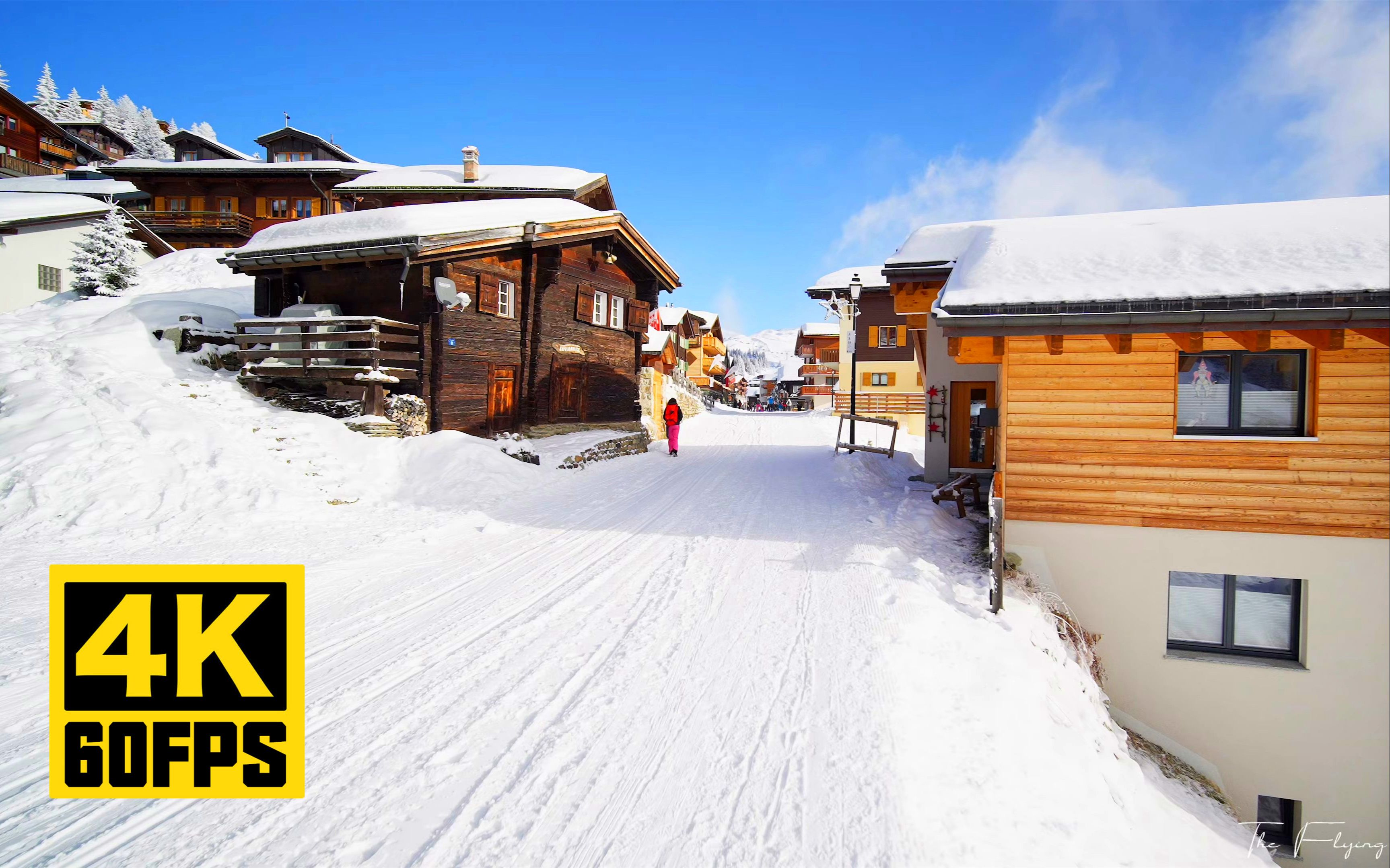 【4k60帧】瑞士滑雪小镇贝特默阿尔卑雪景漫步 | the flying dutchman