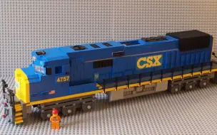 Download Video: Custom Lego CSX Freight Train Locomotive 10 STUDS WIDE _ Full Review_