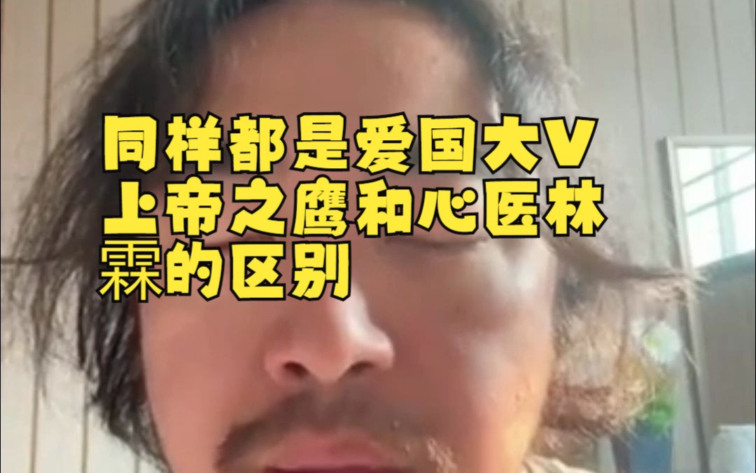 同样都是爱国大V上帝之鹰和心医林霖的区别哔哩哔哩bilibili