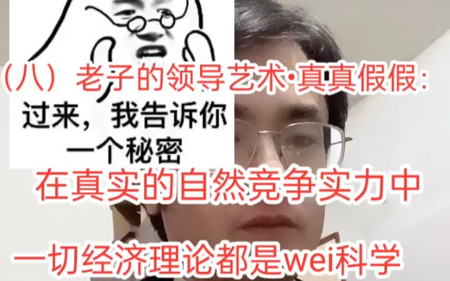 [图]（八）老子的领导艺术•真真假假：在真实的自然竞争实力中，一切经济理论都是wei科学