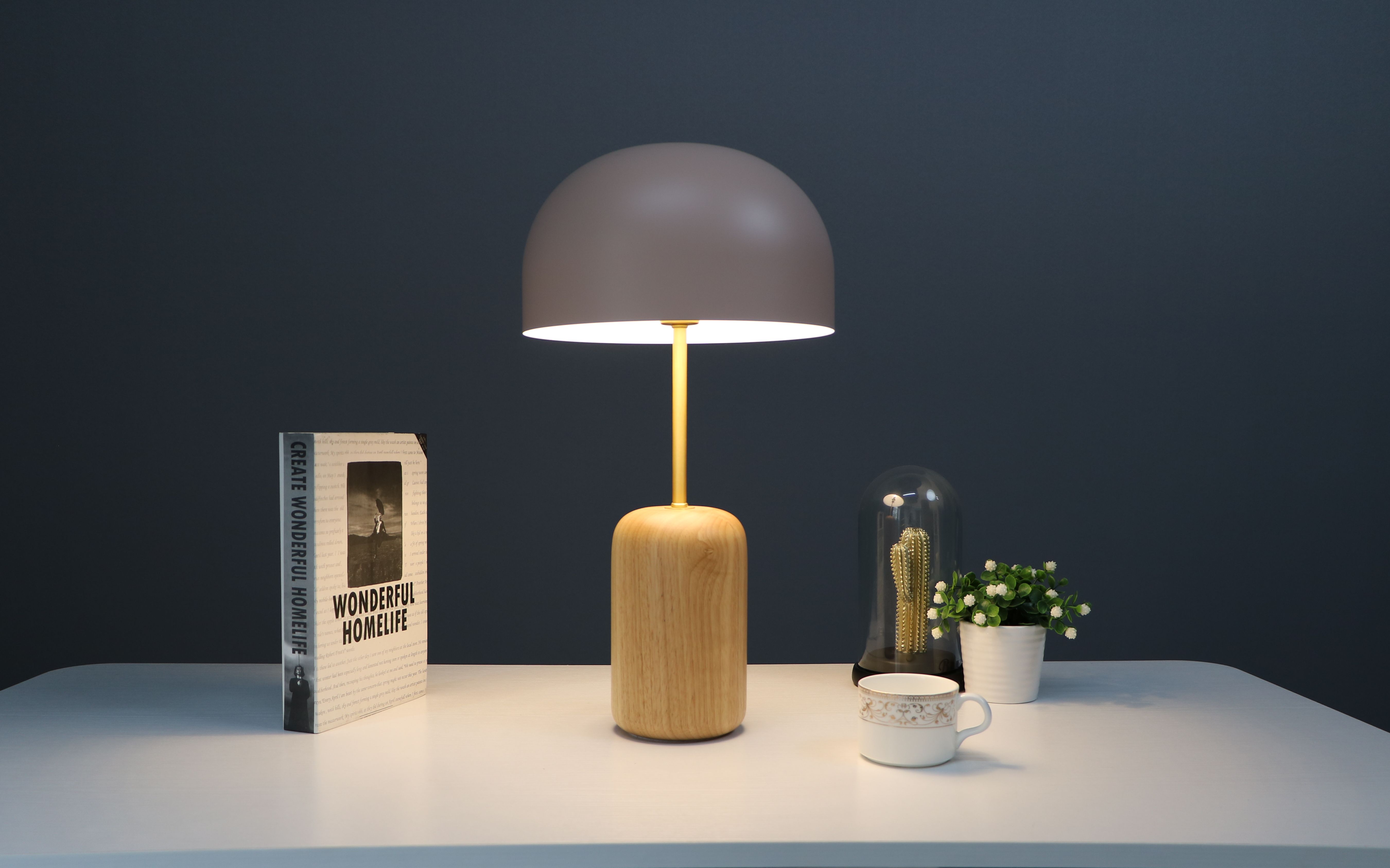 北欧风实木台灯,既有质感又耐看