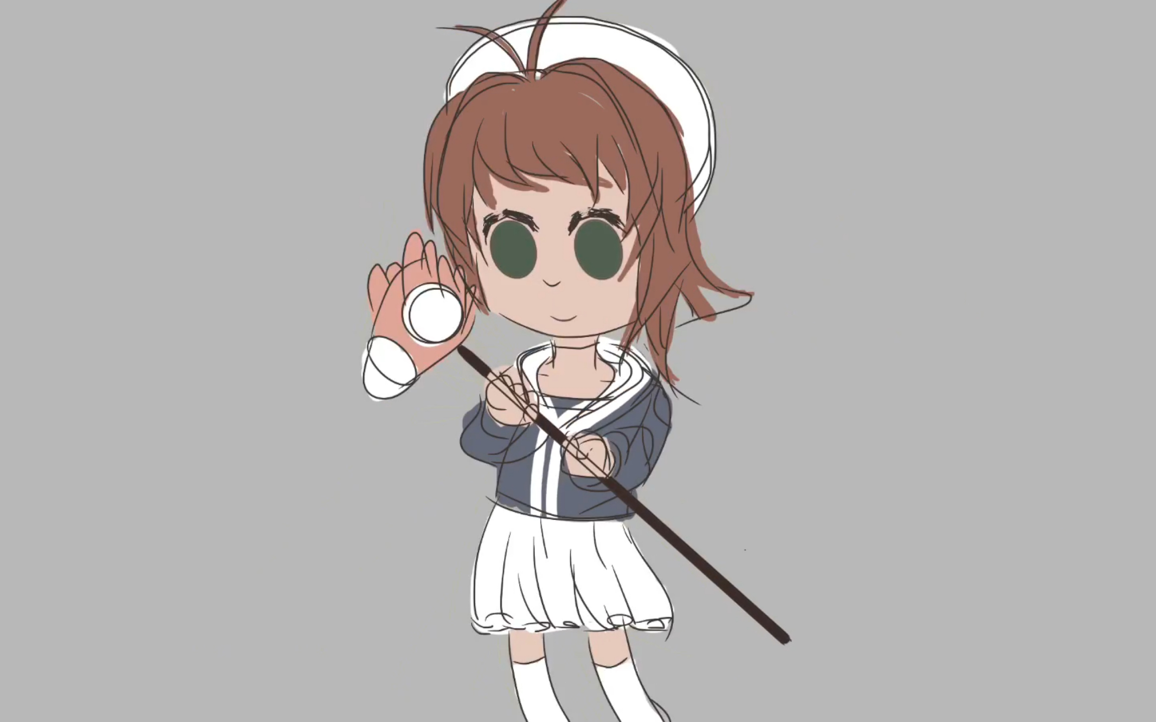 ipad指绘-q版小樱樱_哔哩哔哩 (゜-゜)つロ 干杯~-bilibili