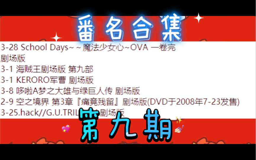 2008年日本动漫全部名称合集哔哩哔哩bilibili