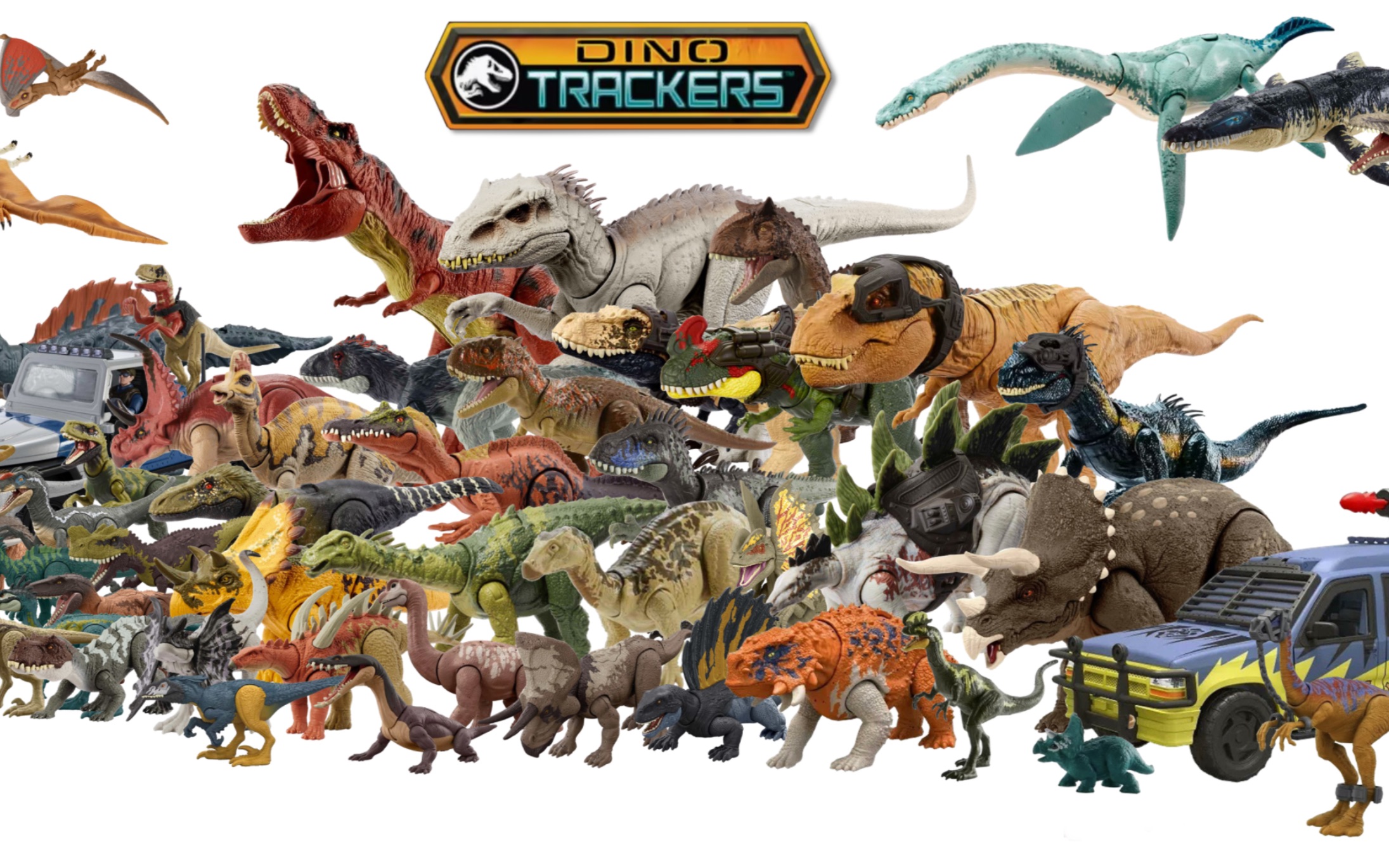 美泰侏罗纪世界2023追踪系列所有恐龙模型 二维码