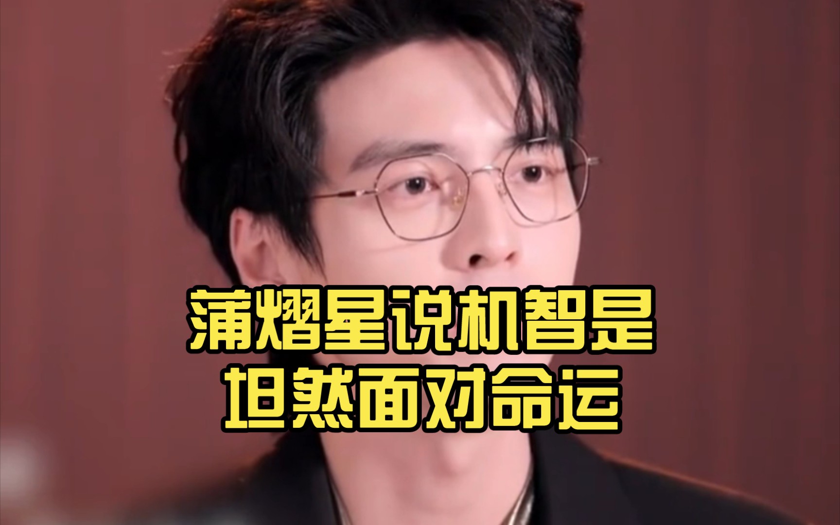 蒲熠星说机智是坦然面对命运 坦然面对命运,被阿蒲的话暖到了游戏似