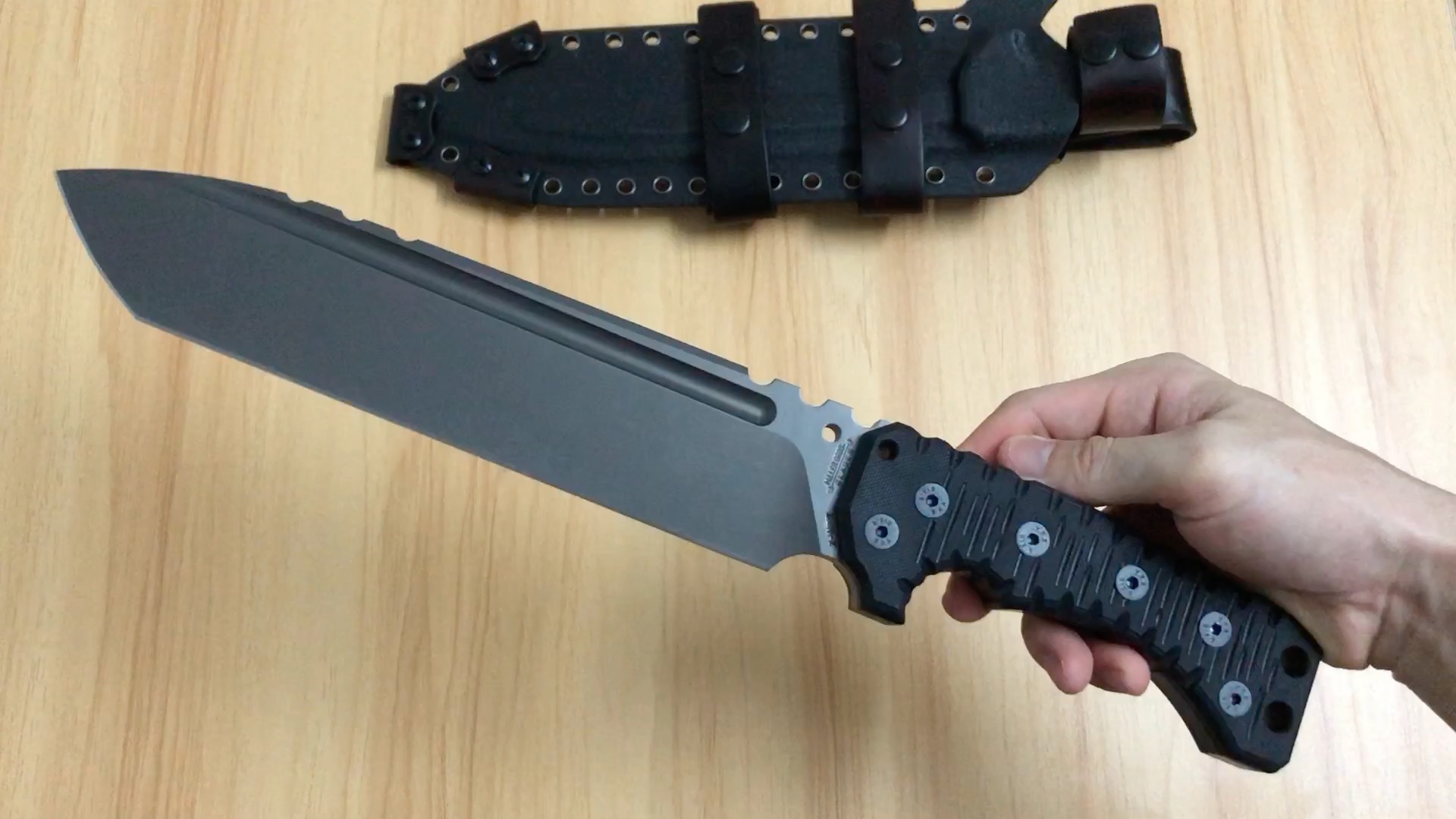 复刻完工版——《灰黑石洗米勒m31重型战术刀》