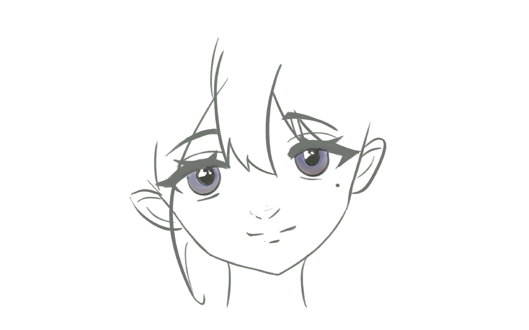 【绘画过程】画一个可爱女孩