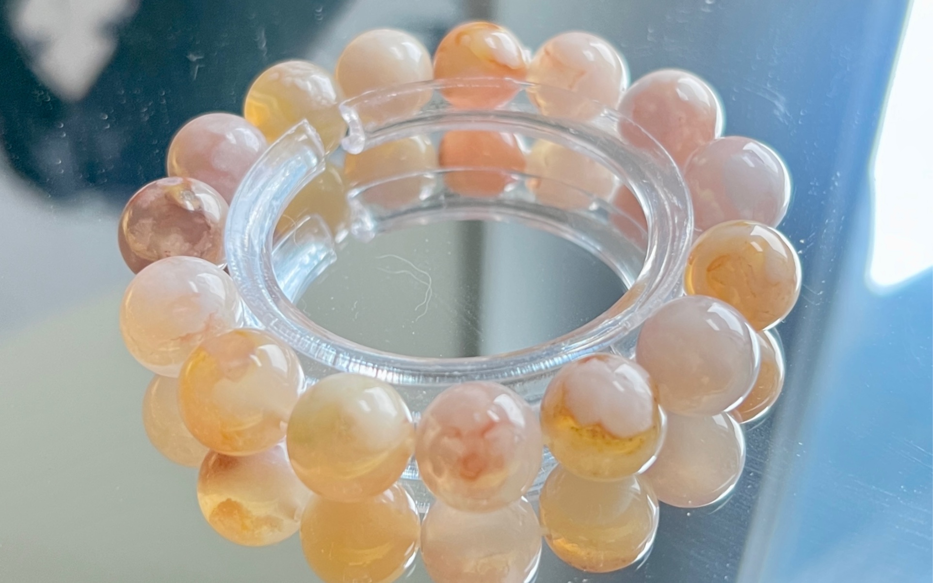 【22元包邮】12m 樱花玛瑙多彩奶油手串