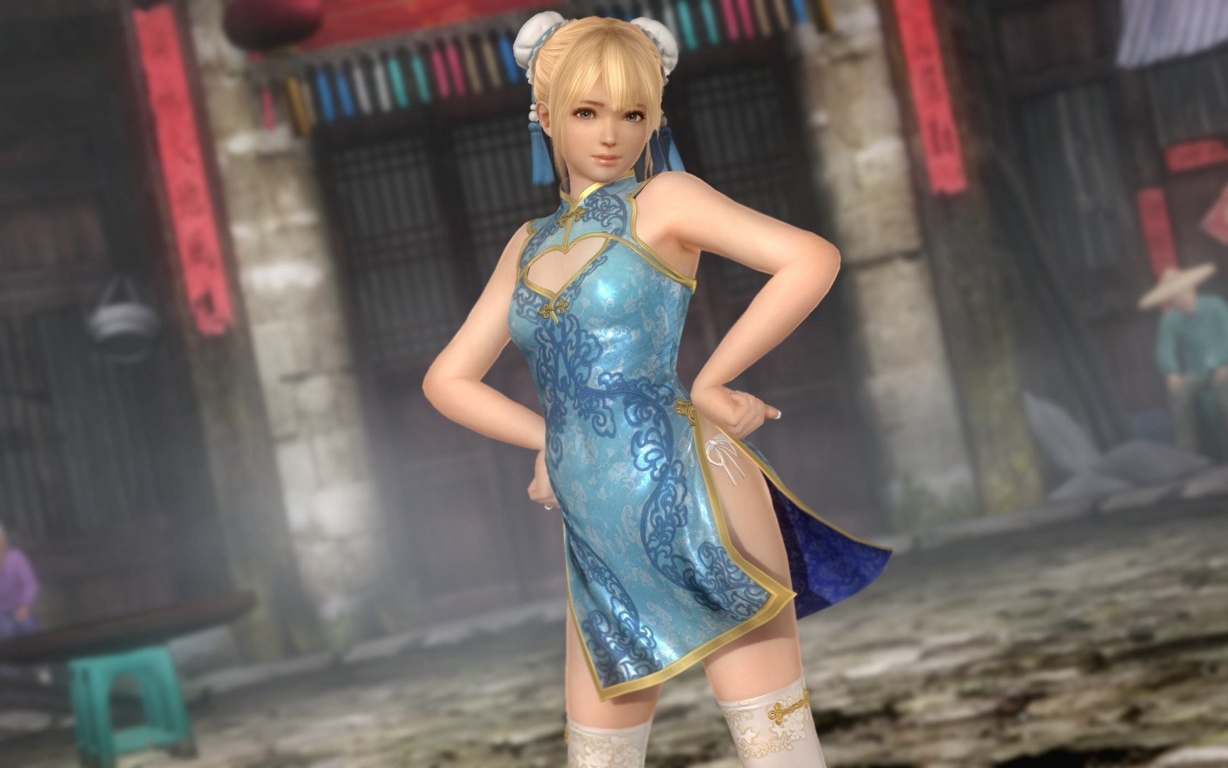 《死或生5》玛丽罗斯♂蓝惑旗袍展示[小鸟衣柜第二期]