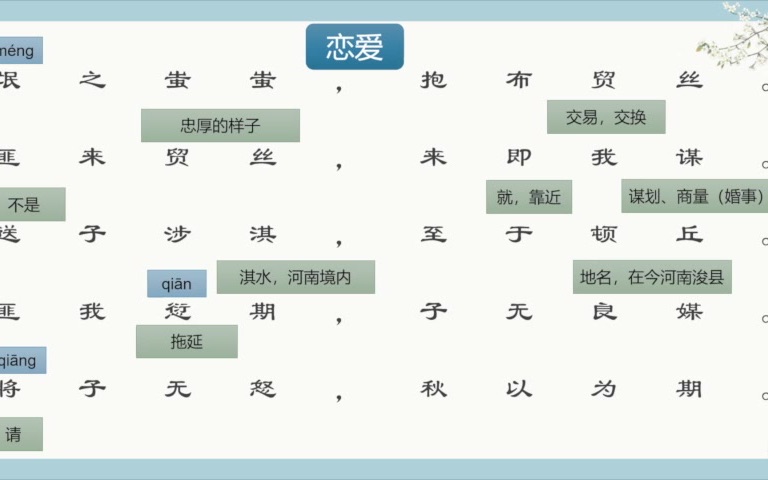 [图]爱情警诗——《诗经·卫风·氓》