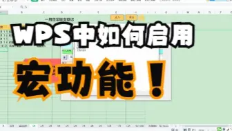 WPS中启用宏