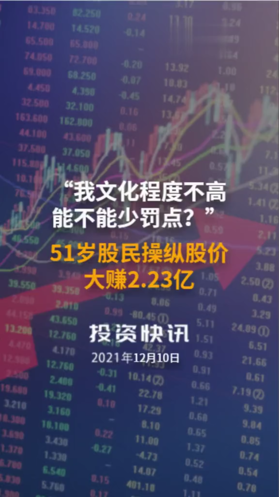 创今年记录!一位男子炒股赚2.23亿元,被罚没4.46亿哔哩哔哩bilibili