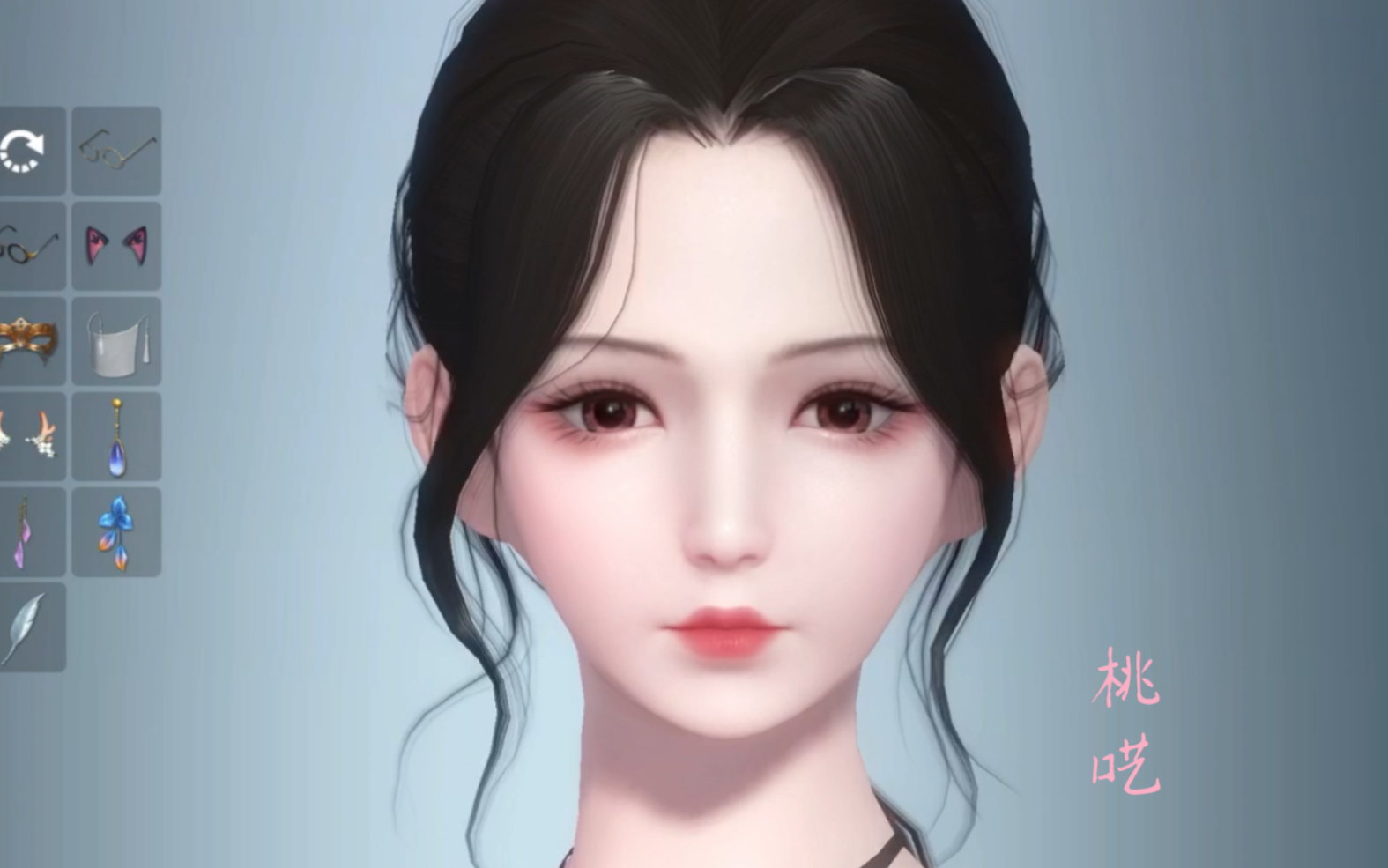 【天涯明月刀手游捏脸】桃色系少女百搭脸!多发型时装光线展示