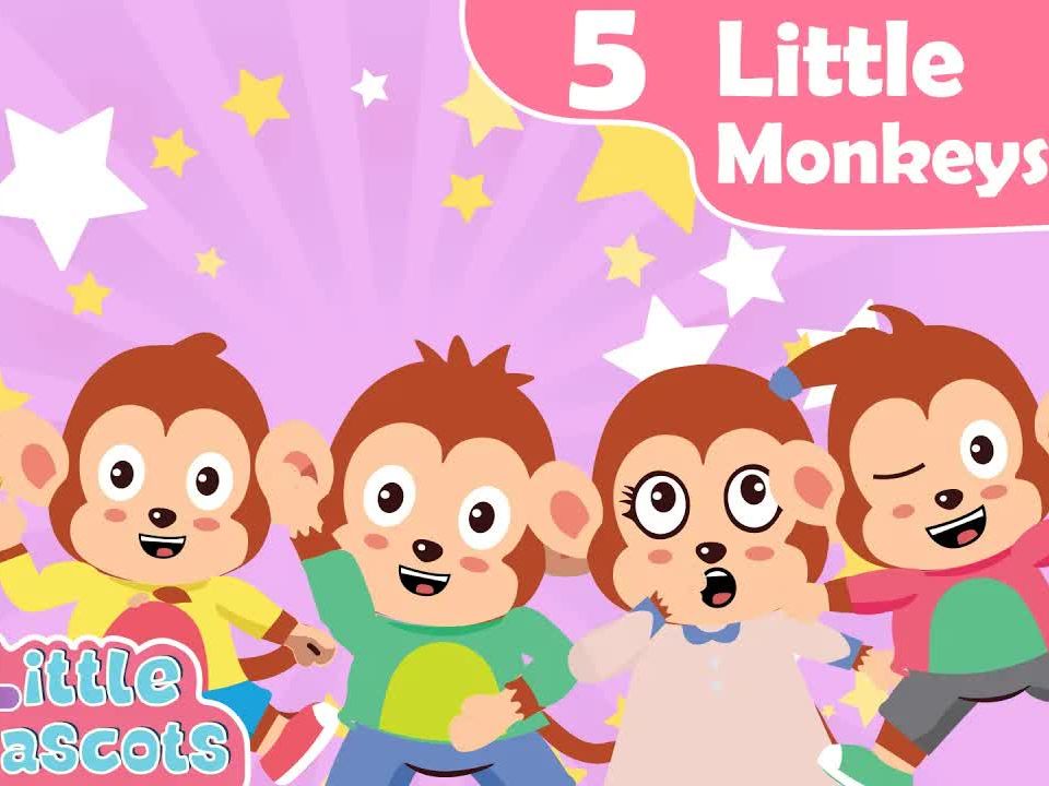 [图]Five Little Monkeys+more Little Mascots Nursery Rhymes & Kids Songs英文早教儿歌动画片