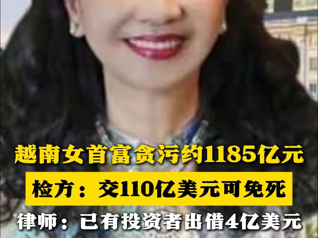 越南女首富贪污约,检方称交110亿美元可免死哔哩哔哩bilibili