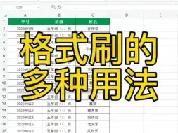 WPS表格中 格式刷的多种用法