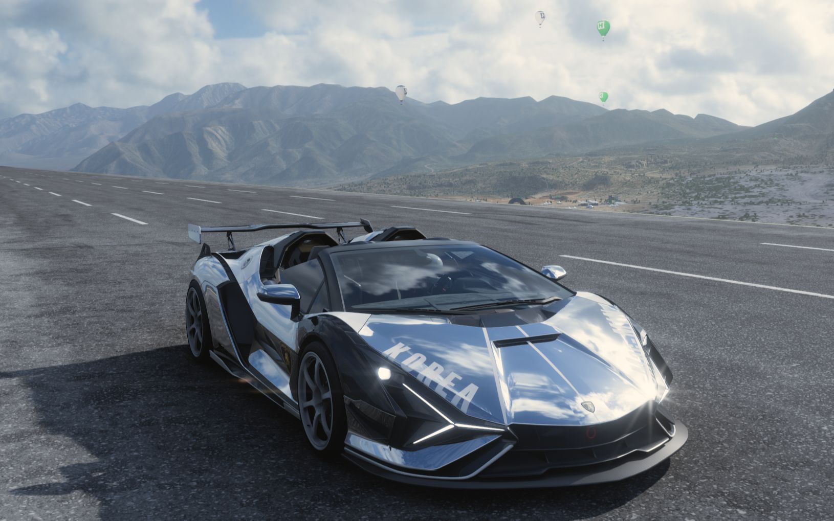 地平线5 蓝图推荐:64.4km 风景线 兰博基尼sian roadster 2020