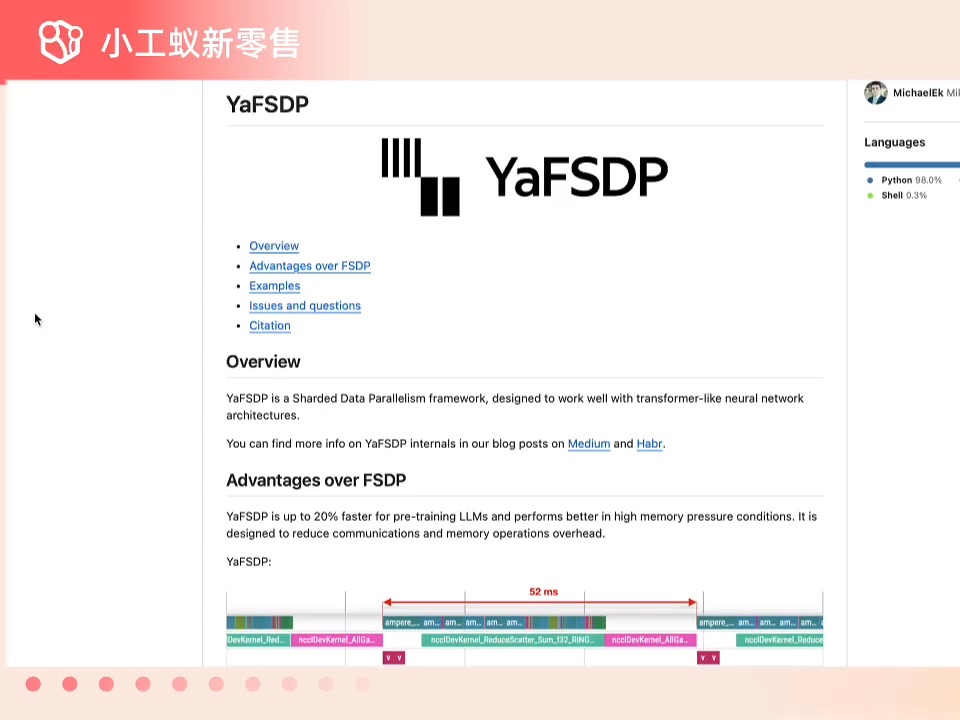 YaFSDP又一个分布式训练框架 比FSDP快20% #小工蚁哔哩哔哩bilibili