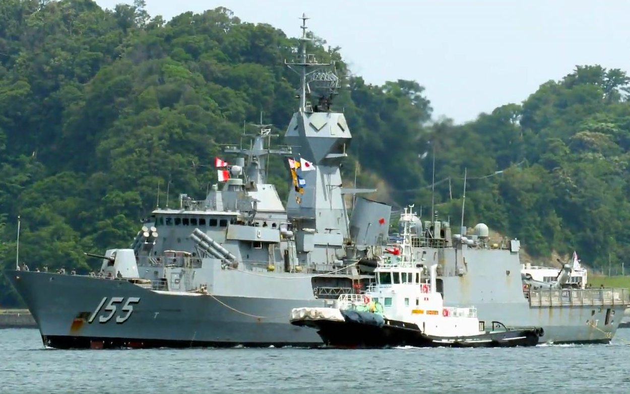 澳大利亚皇家海军安扎克级护卫舰巴拉纳特号ffh155横须贺初入港