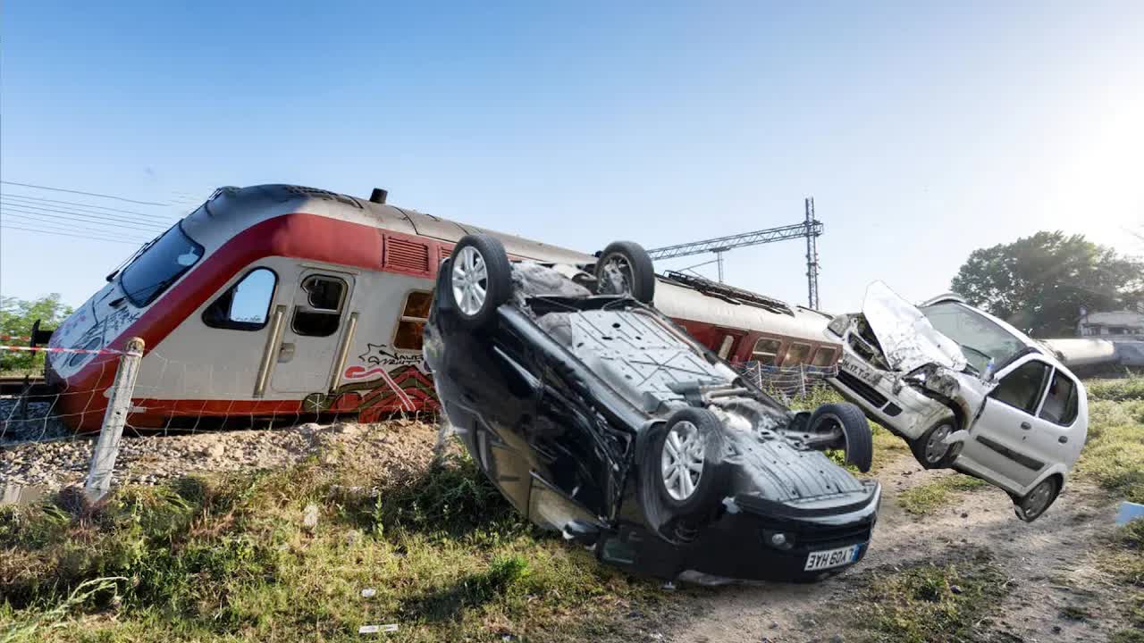 卡车撞火车,卡车爽歪歪!_哔哩哔哩_bilibili