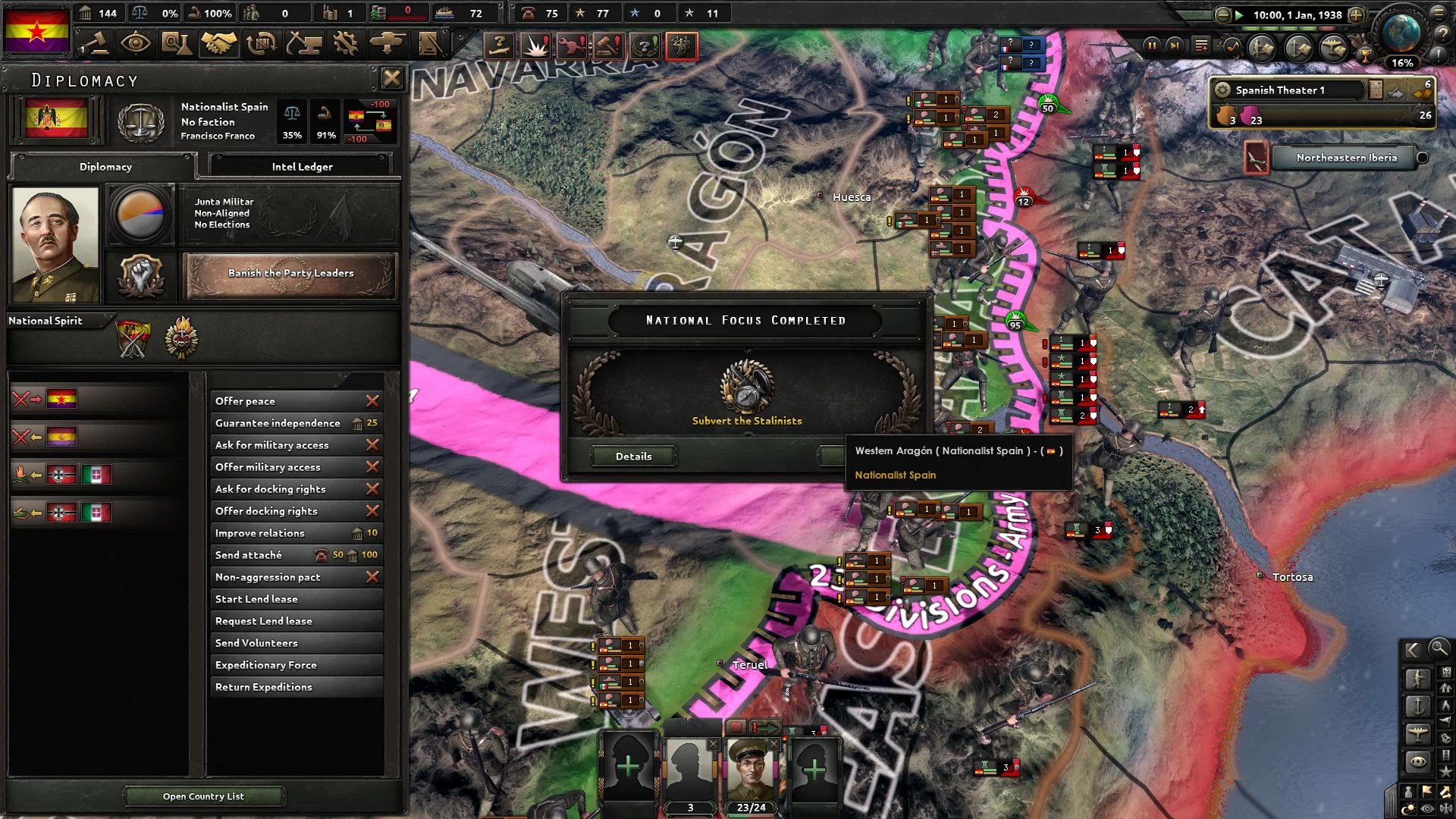 hoi4 钢铁雄心4西班牙的新版本试玩 下