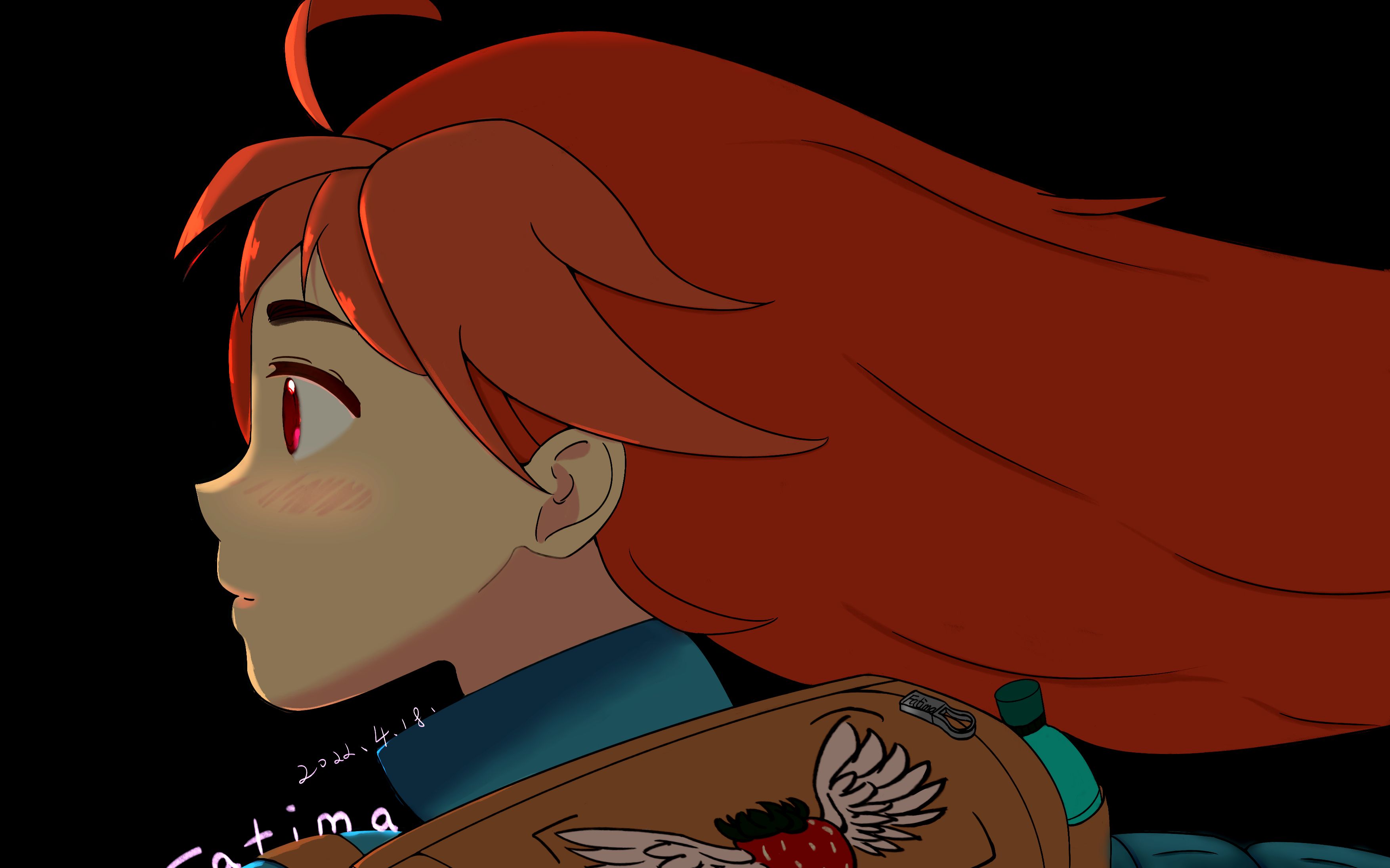 【板绘过程/蔚蓝】《蔚蓝(celeste)》主角玛德琳