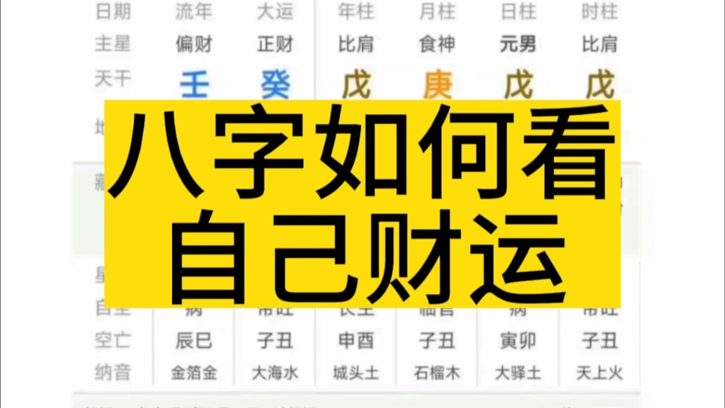 八字如何看自己财运哔哩哔哩bilibili