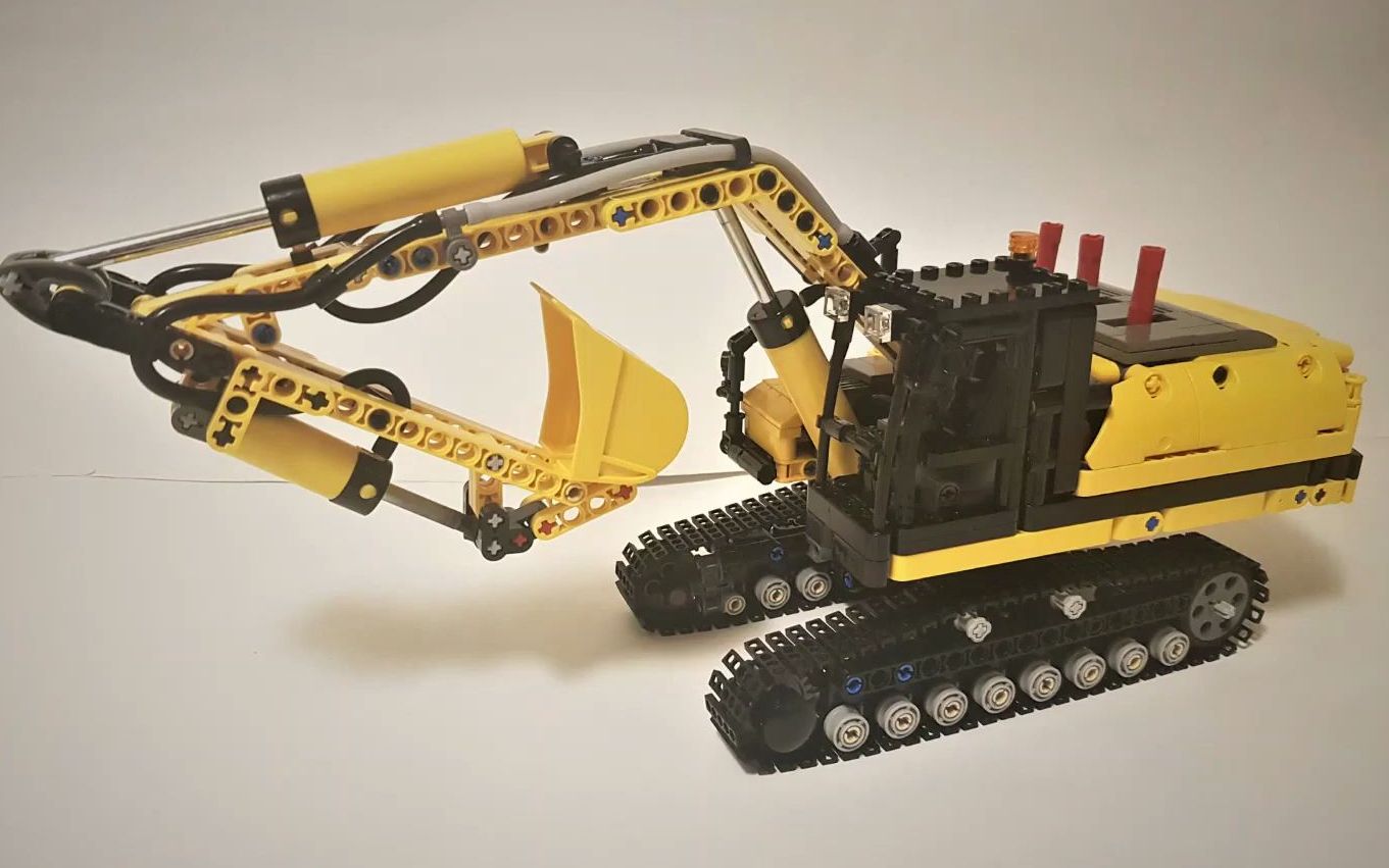 [图]LEGO乐高 Technic科技/机械 MOC Pneumatic Excavator 气动挖掘机