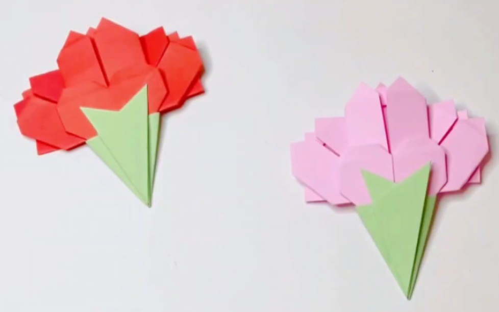 康乃馨折纸视频图片