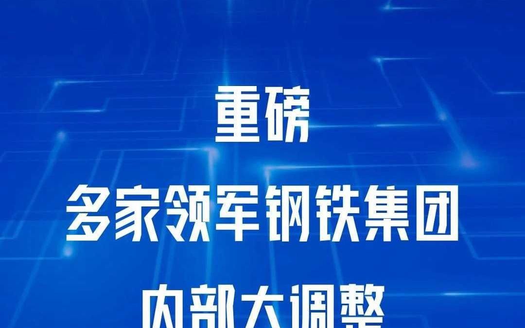 重磅多家领军钢铁集团内部大调整哔哩哔哩bilibili